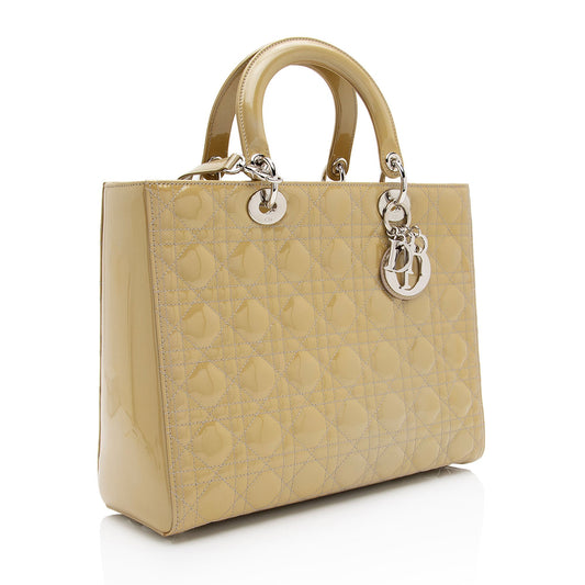 Dior Lady Dior Leather Mini Tote Bag