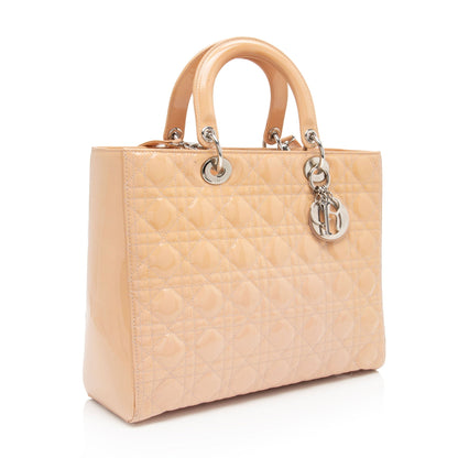 Dior Patent Leather Dior Large Tote (SHF-2qzbI4)