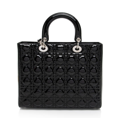 Dior Patent Leather Dior Large Tote (SHF-DomNwp)