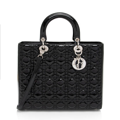 Dior Patent Leather Dior Large Tote (SHF-DomNwp)