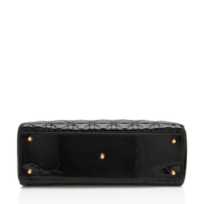 Dior Patent Leather Dior Large Tote (SHF-GVZhUv)