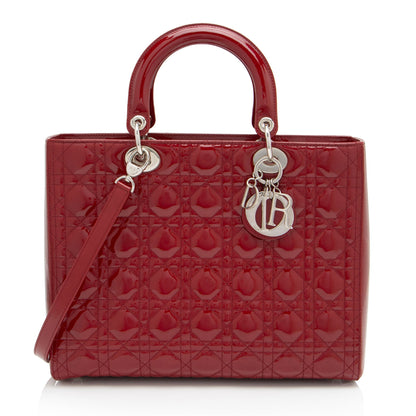 Dior Patent Leather Dior Large Tote (SHF-Fee2T5)