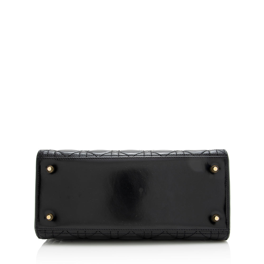 Dior Patent Leather Dior Medium Tote (SHF-20993)