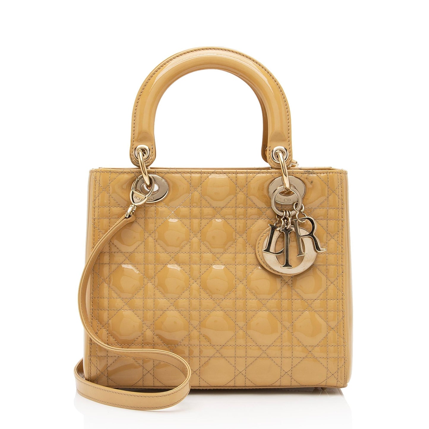 Dior Patent Leather Dior Medium Tote (SHF-l6Ix36)