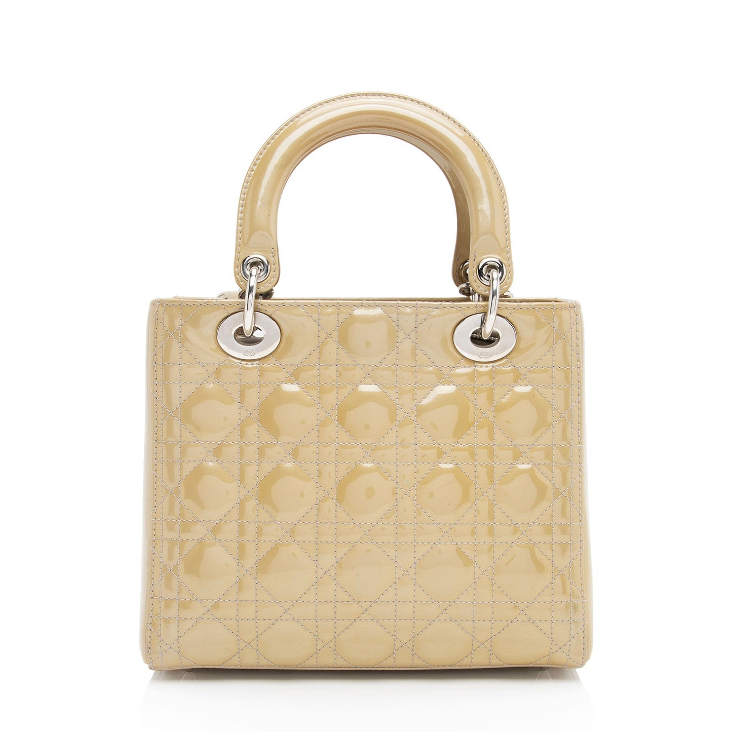 Dior Patent Leather Dior Medium Tote (SHF-595Avu)