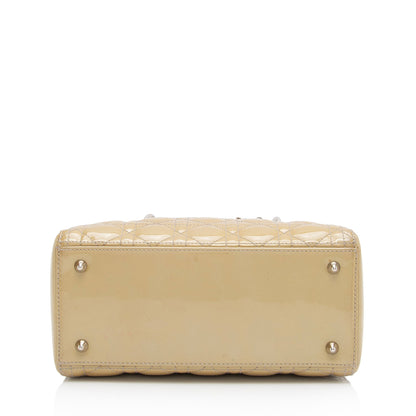 Dior Patent Leather Dior Medium Tote (SHF-595Avu)