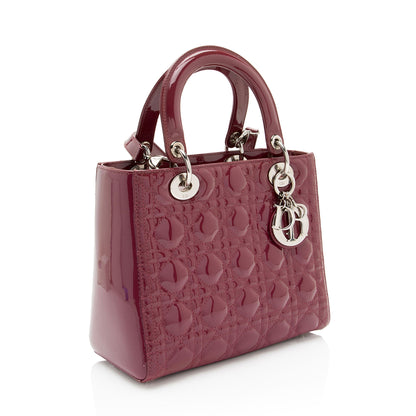 Dior Patent Leather Dior Medium Tote (SHF-Tr4vgf)