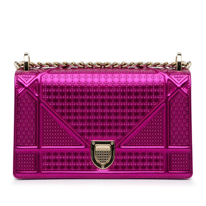 Dior Patent Microcannage Diorama Crossbody Bag (SHG-D2JEVN)
