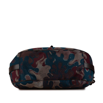 Dior Peter Doig Denim Camouflage Soft Saddle Bag