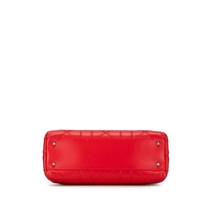 Dior Small Lambskin Cannage Soft Zip Shopping Tote (SHG-nnBORZ)