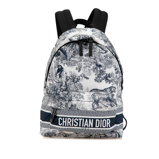 Dior Small Nylon Technical Fabric Toile De Jouy Diortravel Backpack (SHG-L7BDVg)