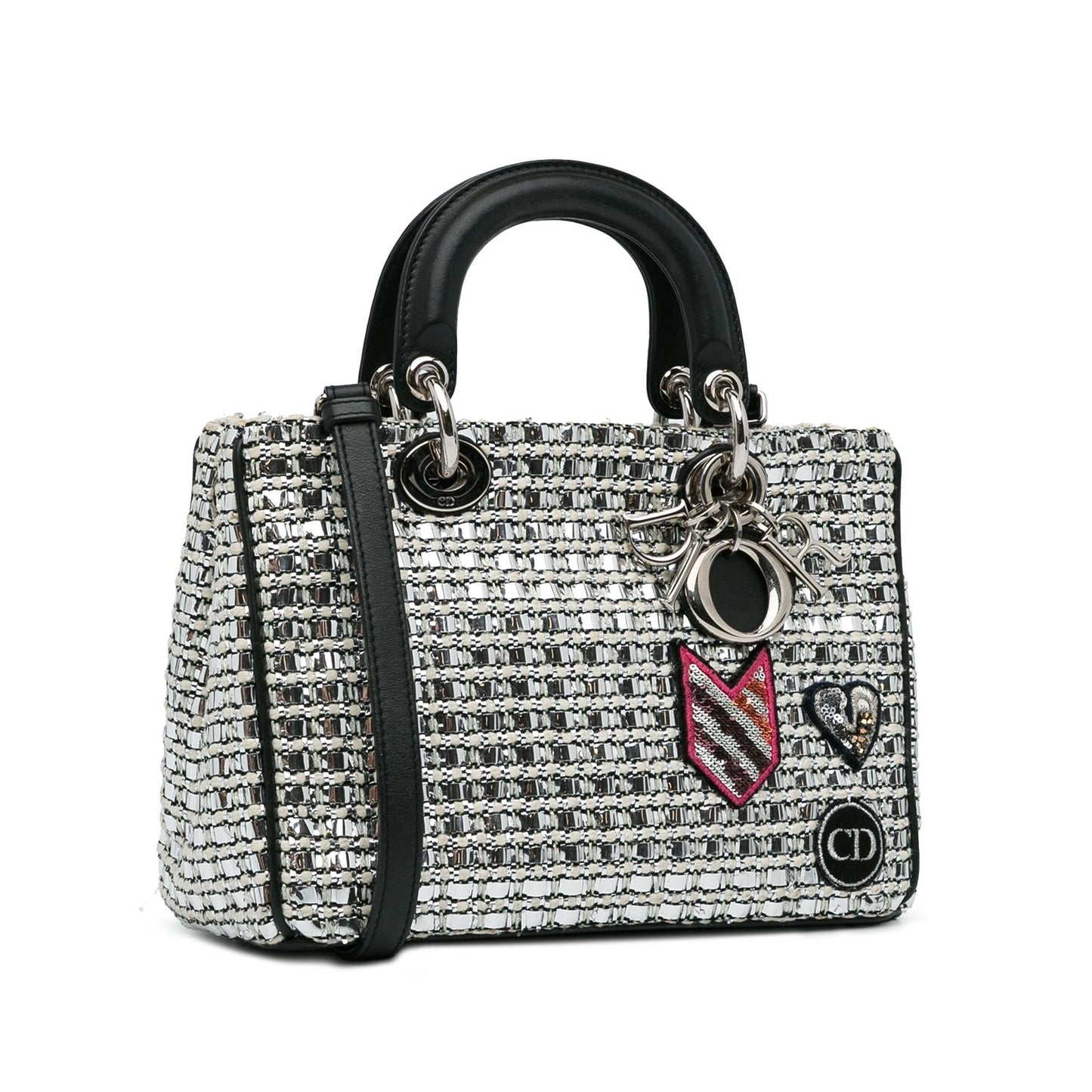 Dior Small Tweed Patch Diorissimo Tote (SHG-HovcIt)