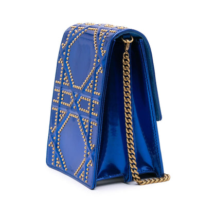 Dior Studded Patent Diorama Vertical Clutch