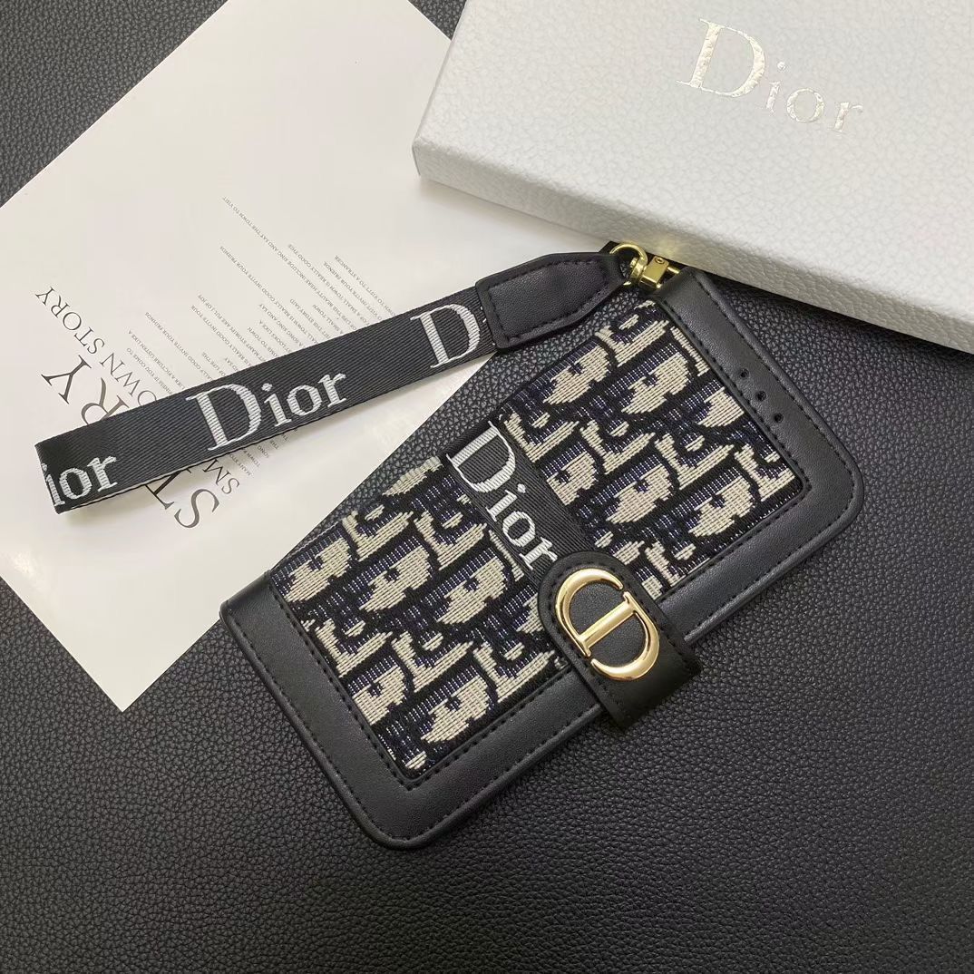 Dior Wallet iPhone Case with Strap