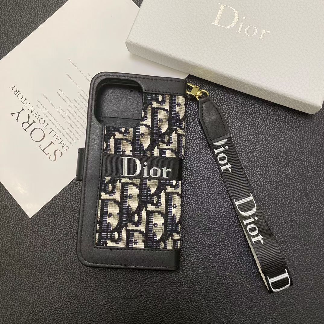 Dior Wallet iPhone Case with Strap