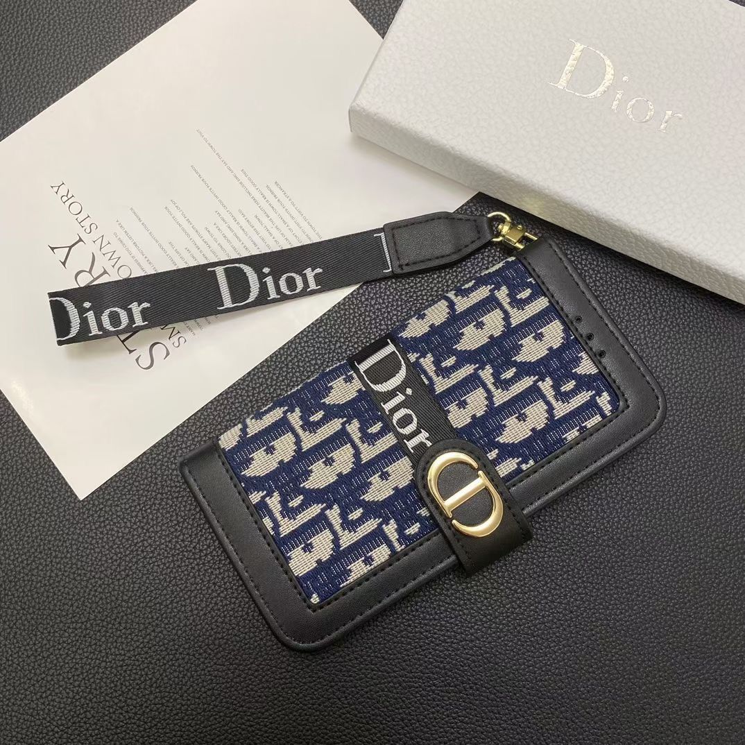 Dior Wallet iPhone Case with Strap