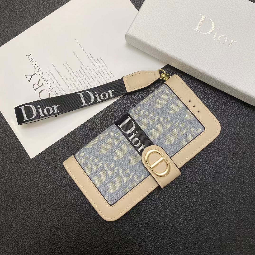 Dior Wallet iPhone Case with Strap