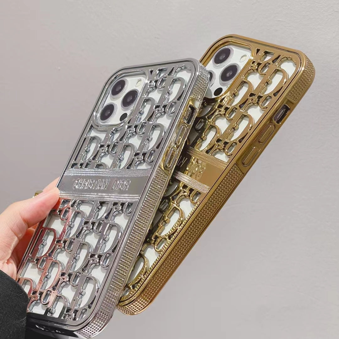 Dior Phone Case Hollow Style for iPhone 11 12 13 14 15 Pro Max Plus