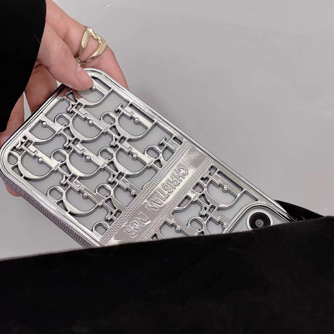 Dior Phone Case Hollow Style for iPhone 11 12 13 14 15 Pro Max Plus