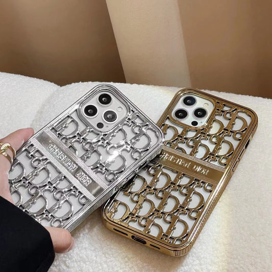 Dior Phone Case Hollow Style for iPhone 11 12 13 14 15 Pro Max Plus