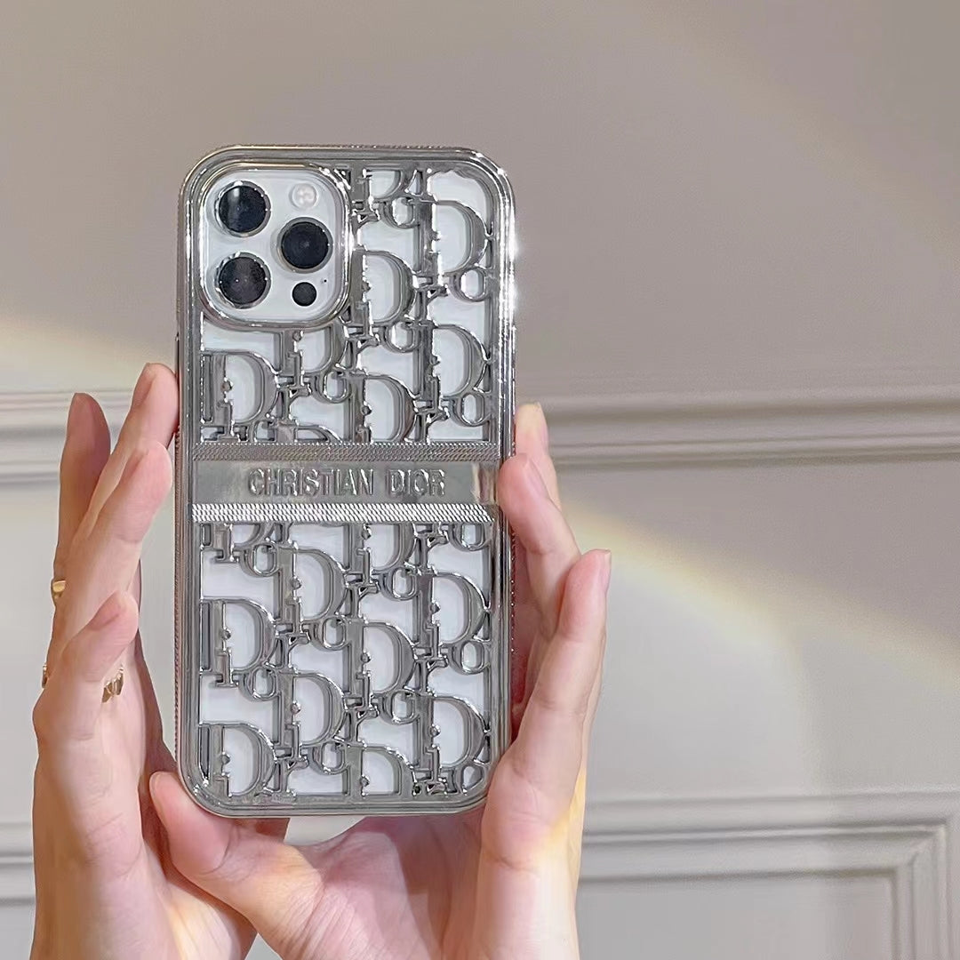 Dior Phone Case Hollow Style for iPhone 11 12 13 14 15 Pro Max Plus