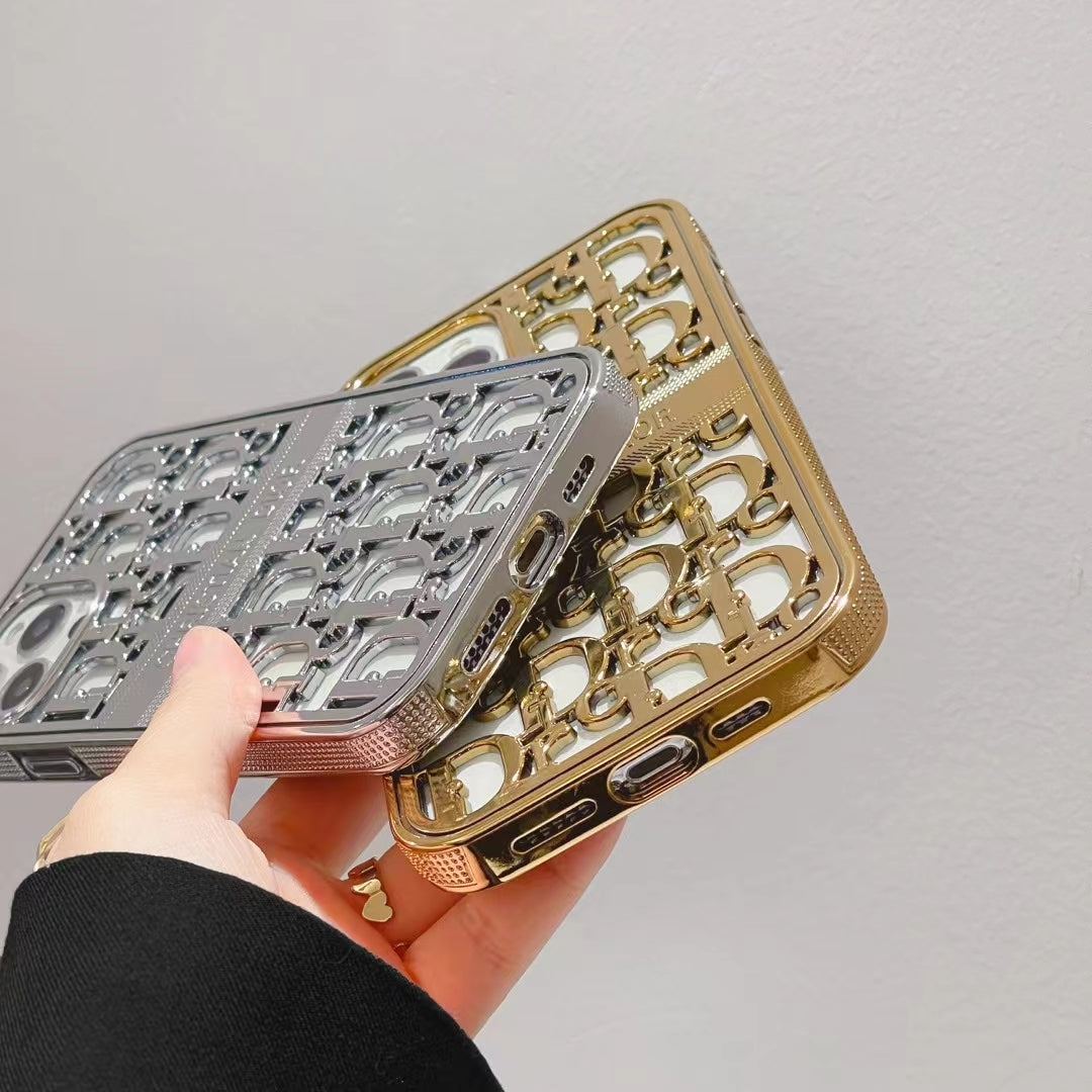 Dior Phone Case Hollow Style for iPhone 11 12 13 14 15 Pro Max Plus