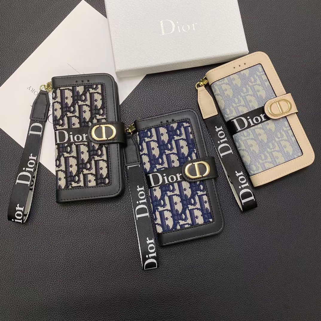 Dior Wallet iPhone Case with Strap