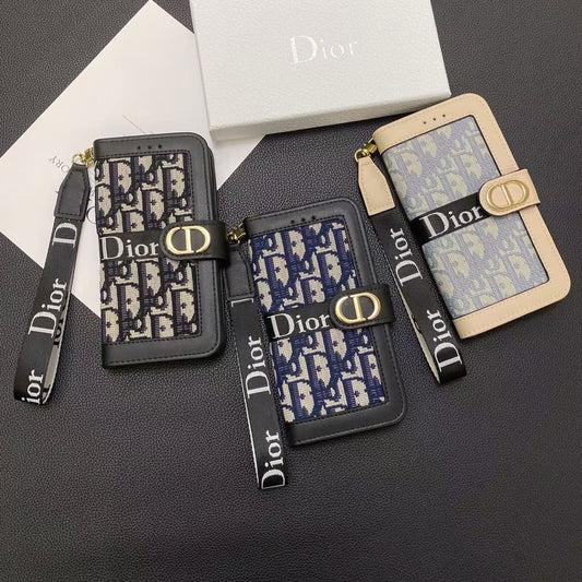 Dior Wallet iPhone Case with Strap