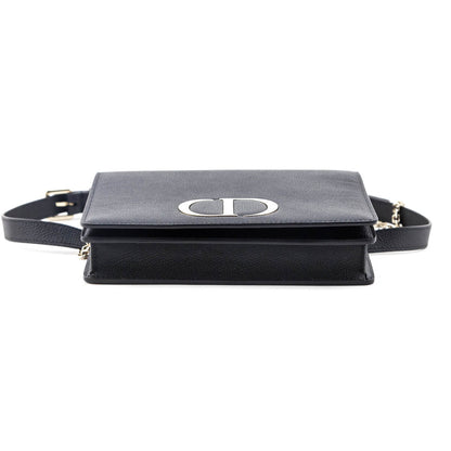 Dior Black Grained Calfskin 2-In-1 30 Montaigne Pouch