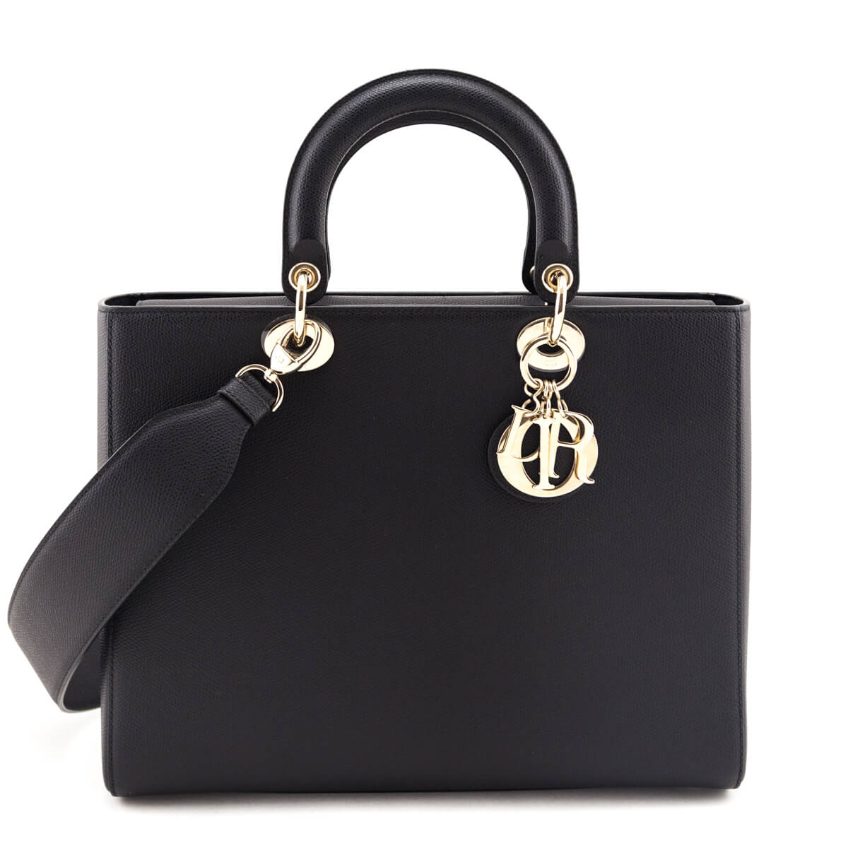 Dior Black Lady D-Sire Large Tote Bag