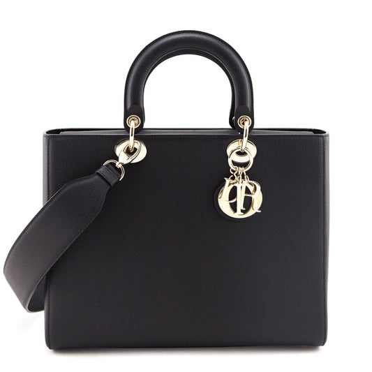 Dior Black Lady D-Sire Large Tote Bag