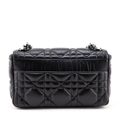 Dior Black Lambskin Quilted Macrocannage Medium Caro Bag