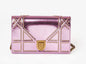 CHRISTIAN DIOR DIORAMA METALLIC PINK SMALL BAG