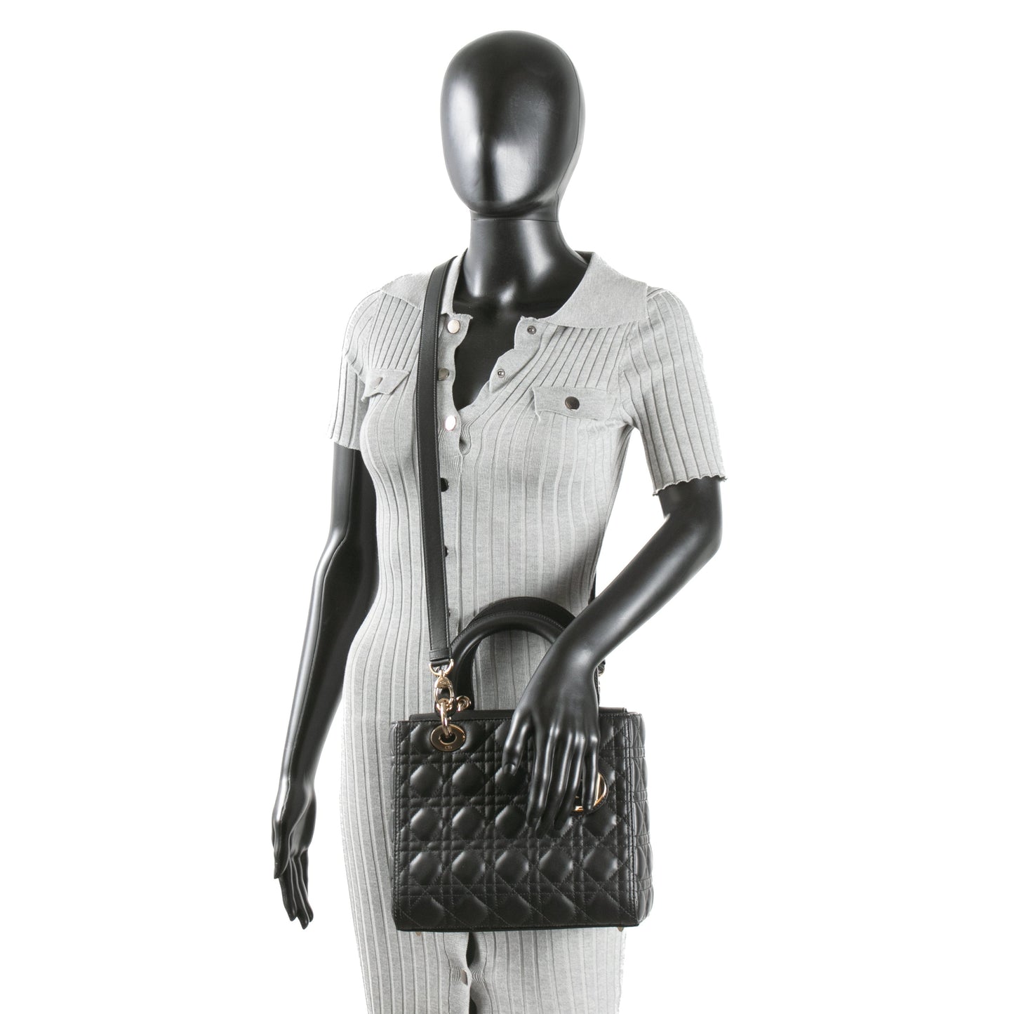 Dior Lady Dior Leather Crossbody Bag