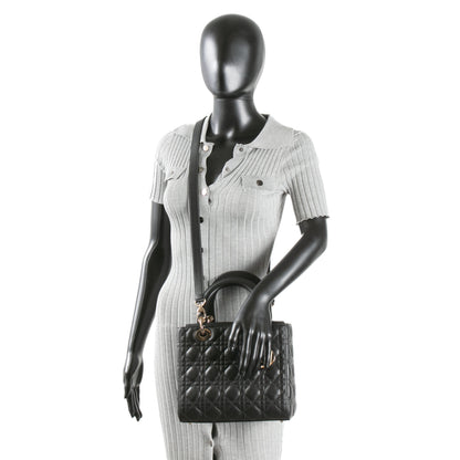 Dior Lady Dior Leather Crossbody Bag