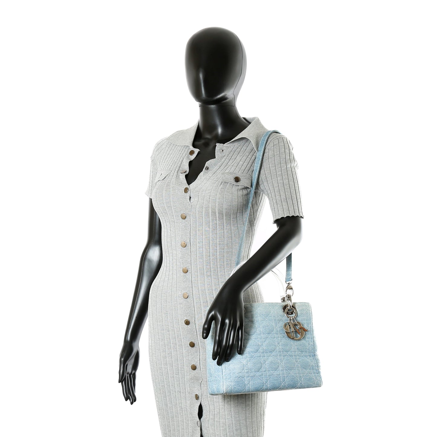 Dior Lady Dior Canvas Crossbody Bag