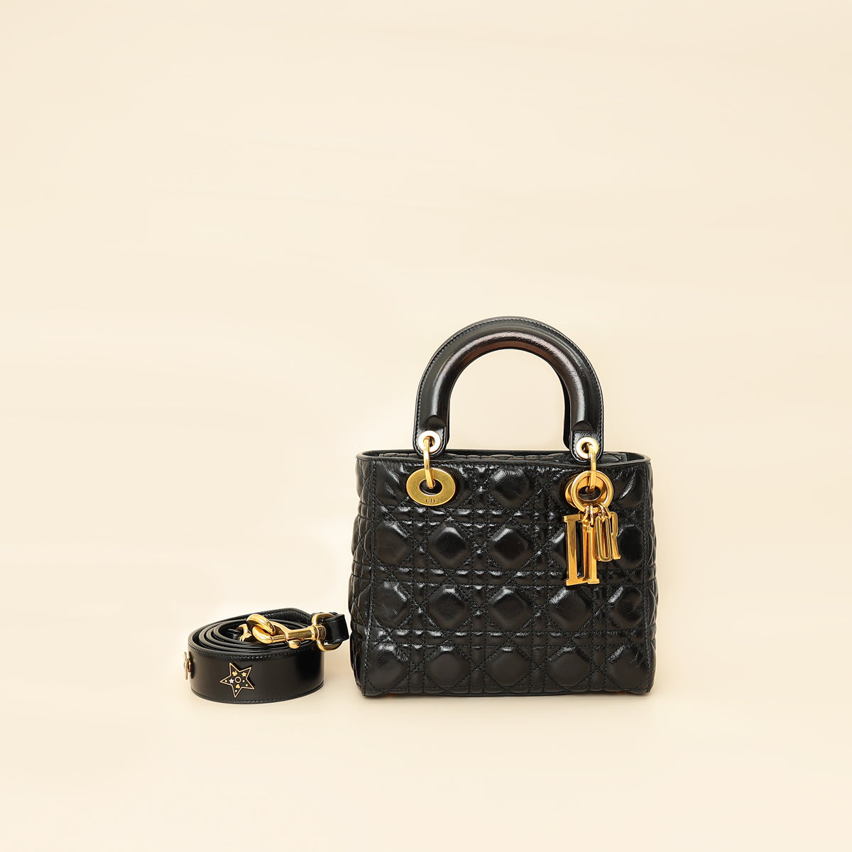 Christian Dior Black Lady Dior Small My Abcdior Bag