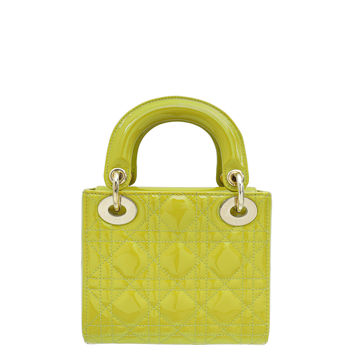 Christian Dior Lime Yellow Lady Dior Mini Bag