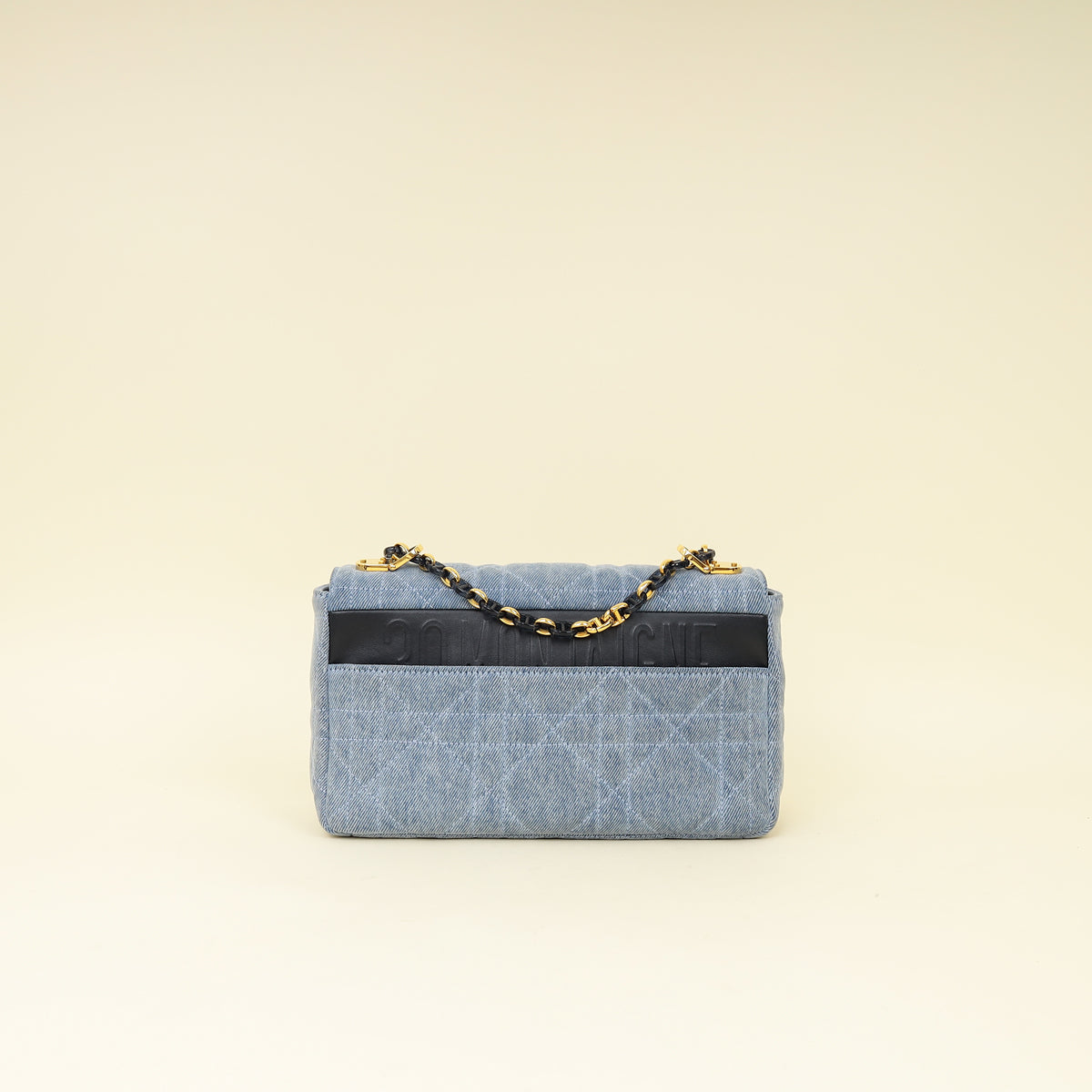 Dior Caro Cannage Blue Shoulder Bag Style 2