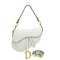 Christian Dior White Saddle Bag Medium