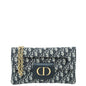 Christian Dior Blue Oblique Diordouble Chain Clutch Bag