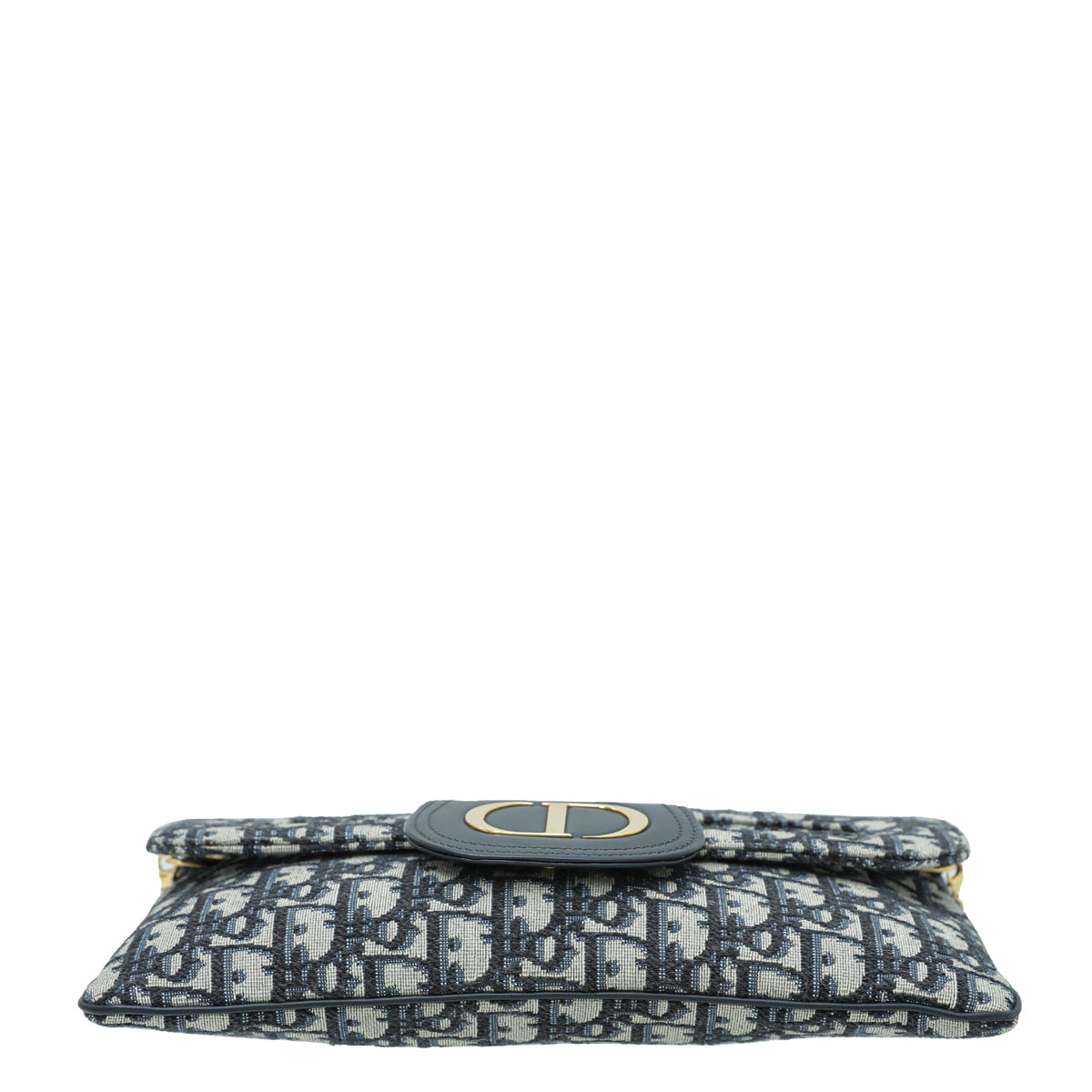 Christian Dior Blue Oblique Diordouble Chain Clutch Bag