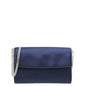 Christian Dior Blue Satin Cd Logo Box Clutch