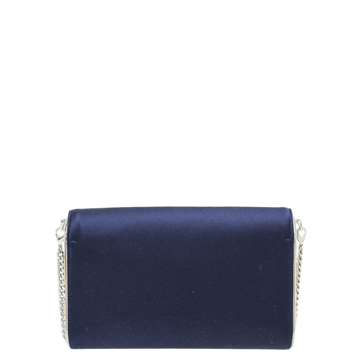 Christian Dior Blue Satin Cd Logo Box Clutch
