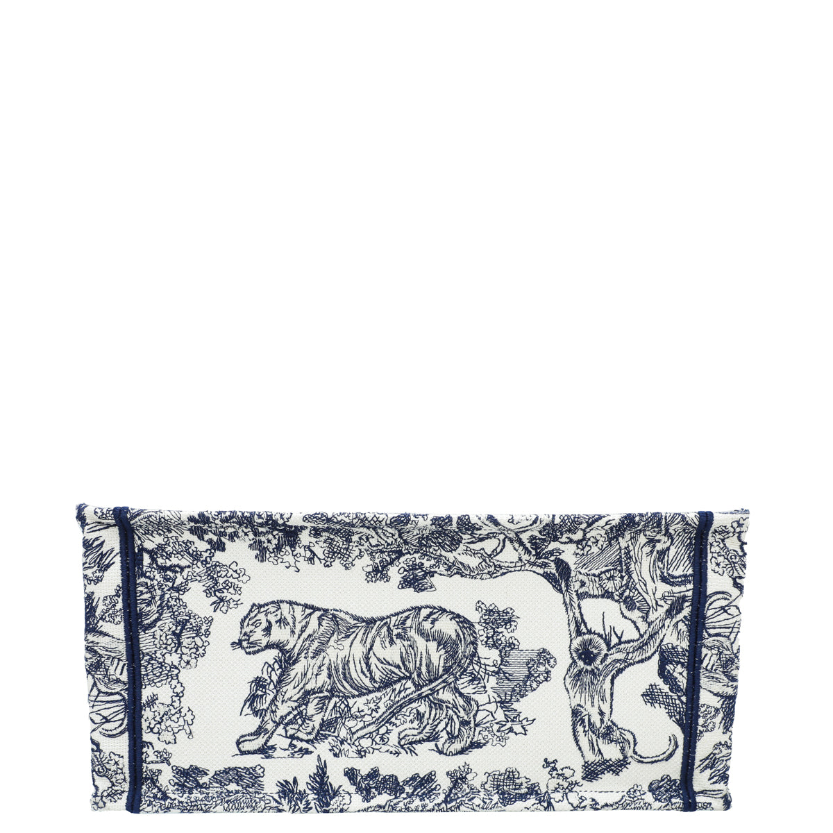 Christian Dior Bicolor Toile De Jouy Embroidery Book Tote Medium Bag