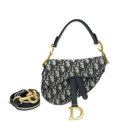 Dior Saddle Oblique Blue Crossbody Style 7