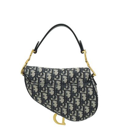 Dior Saddle Oblique Blue Crossbody Style 7