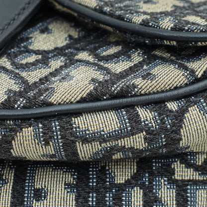 Dior Saddle Oblique Blue Crossbody Style 7