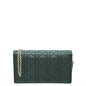 Christian Dior Forest Green Lady Dior Chain Pouch