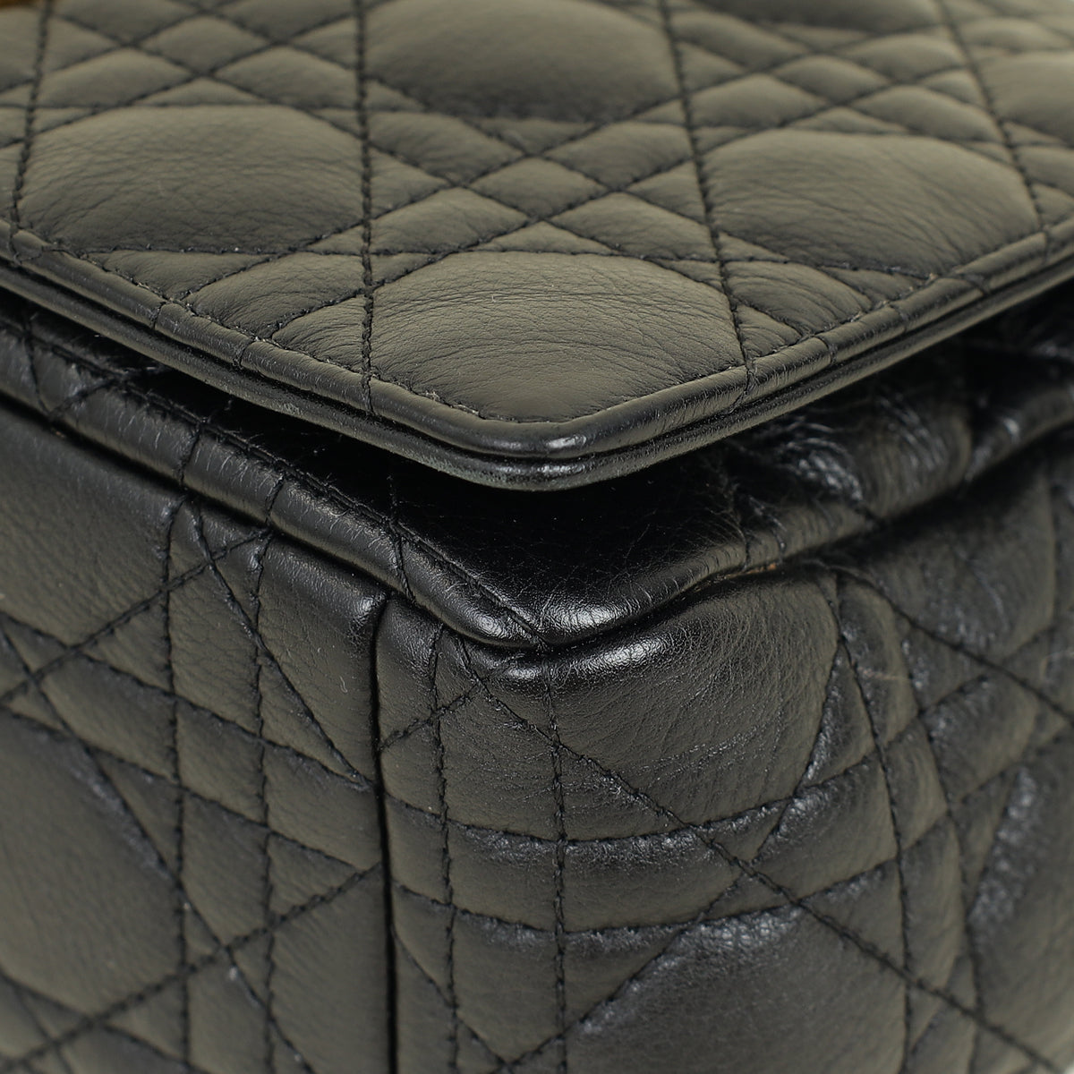 Dior Caro Cannage Black Shoulder Bag Cannage